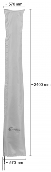 Schneider Schutzhülle für Ampelschirme bis 400cm + 3x3m (mit RV und Stab) (240x57cm)